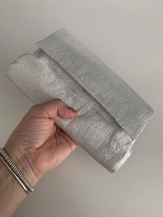 1960s Lady Buxton Silver Lame Clutch Purse - image 3