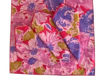 Servilletas de tela con estampado floral llamativo de Vera Neumann (juego de 4)