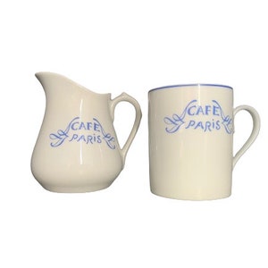 Cafe Paris mok Creamer set//vintage Bernard Daud Frankrijk Les Residences de Bernardaud