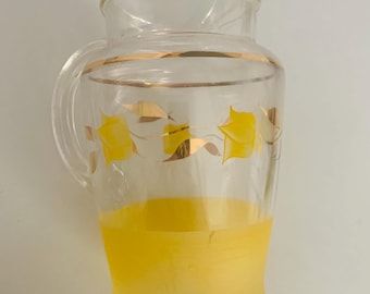 Mid Century Glass Beverage Pitcher