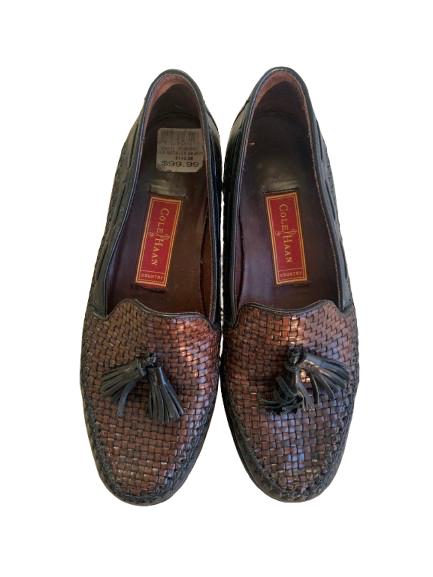 Cole Haan Brown Black Leather Tassel Loafers - Etsy display picture 3