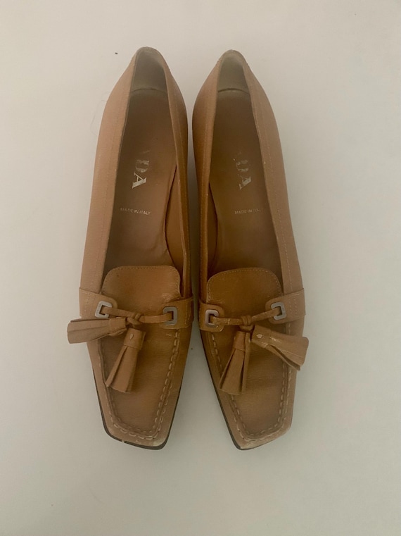 Prada Kitten Heel Tassel Loafers Size 36 EU - Etsy