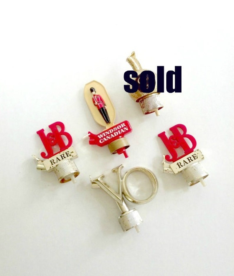 Mid Century Bar Vintage 1960s Liquor Bottle Spouts Etsy