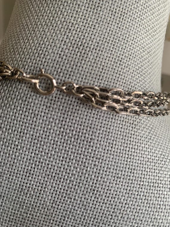 Trifari Triple Chain Pendant Necklace - image 6