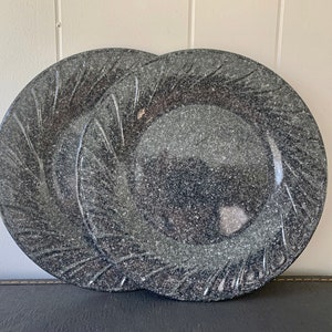 Gray Speckled Dinner Plates // Anacapa Melamine Ware Taiwan