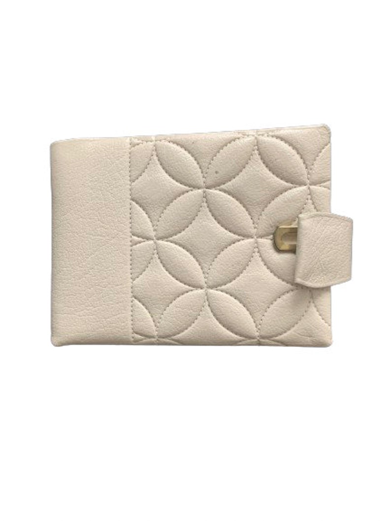 1960s Cream Color Billfold Wallet image 1