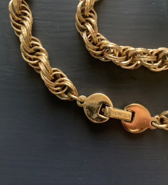 Chunky Rope Chain Pendant Necklace // Vintage Mid… - image 5