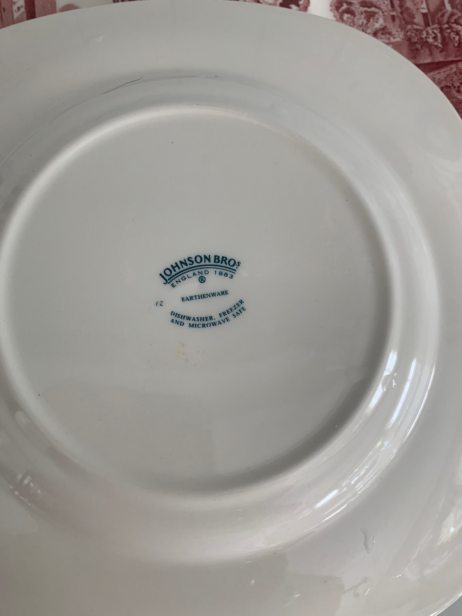 Johnson Bros Pink Transferware Plates Set of Four // Ragland Etsy