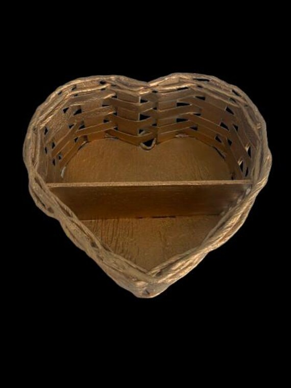 Heart Wicker Wood Basket Wall Display Shelf - Etsy