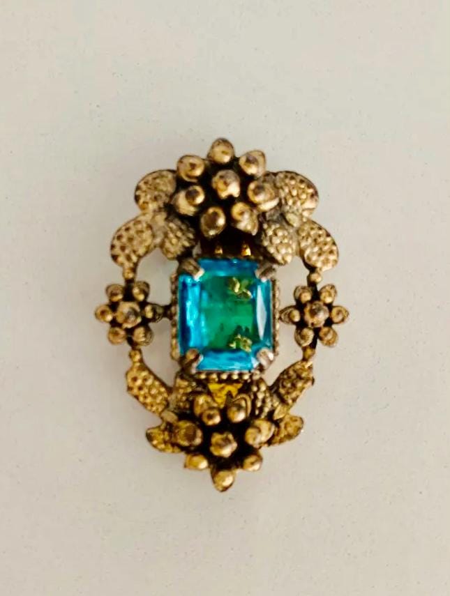 Pince à Robe Ancienne Art Nouveau (1895-1910) Plaquée Argent - Pièce Rare Vintage