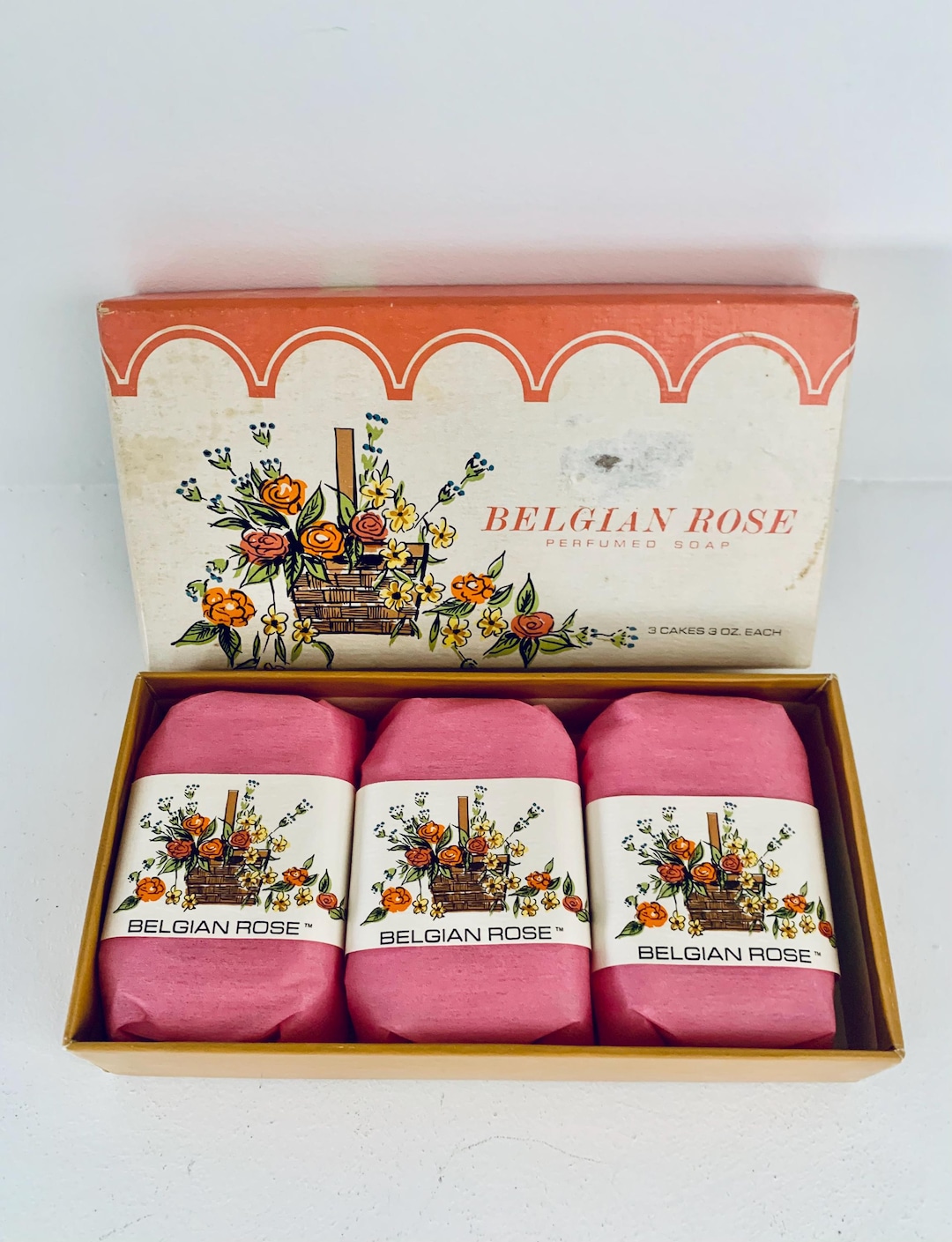 Rose Perfumed Soap 3 Cakes Box Ben Rickert Inc. NIB Vintage - Etsy
