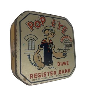 50s ポパイ ダイム バンク popeye Popeye Dime Bank - Etsy