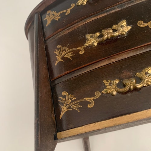 Dark Wood Jewelry Box // orders English Country Three Drawer Jewellery Organizer