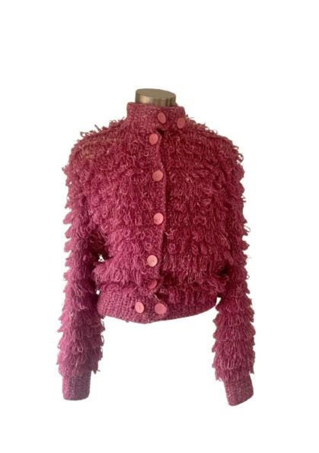 THE TOE Westminster Shaggy Cardigan ピンクM 中古・古着通販】THE TOE (ザ・トゥー) Westminster shaggy cardigan