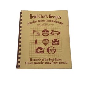 Head Chef&#39;s Recipes Spiral Cookbook From Philadelphia to Brandywine Valley