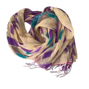 Plisse Accordion Pleat Shawl Scarf
