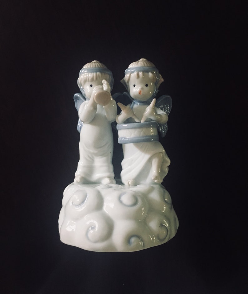Musical Angels Music Box Vintage Mann Hark the Herald Angels Etsy