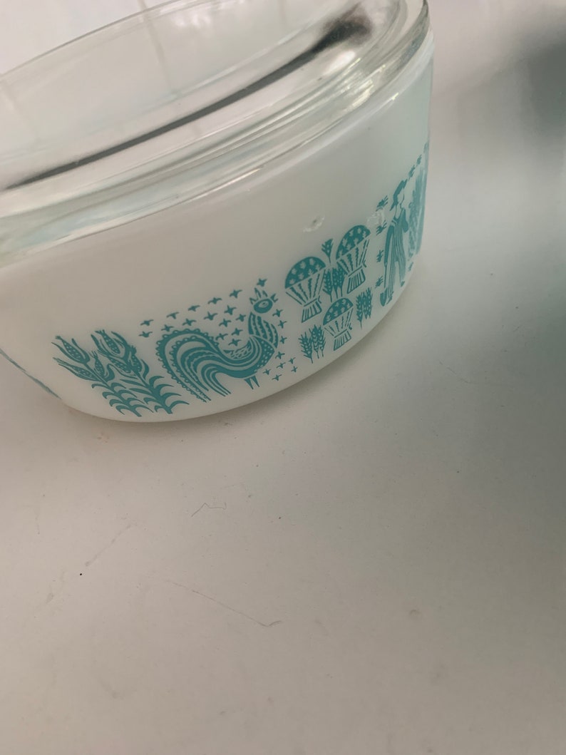 Pyrex Turquoise Amish Butterprint 6 Piece Set - Etsy