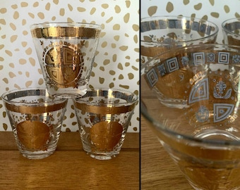 Jaren '60 MCM Barware Whiskey Glazen