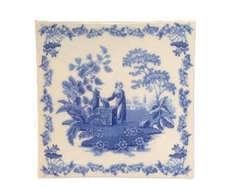 Spode Blue White Square Ceramic Tile