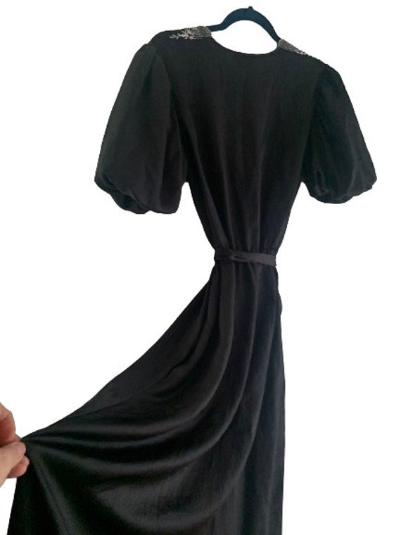 SALE - Dior Lingerie Black Embroidered Robe - image 4
