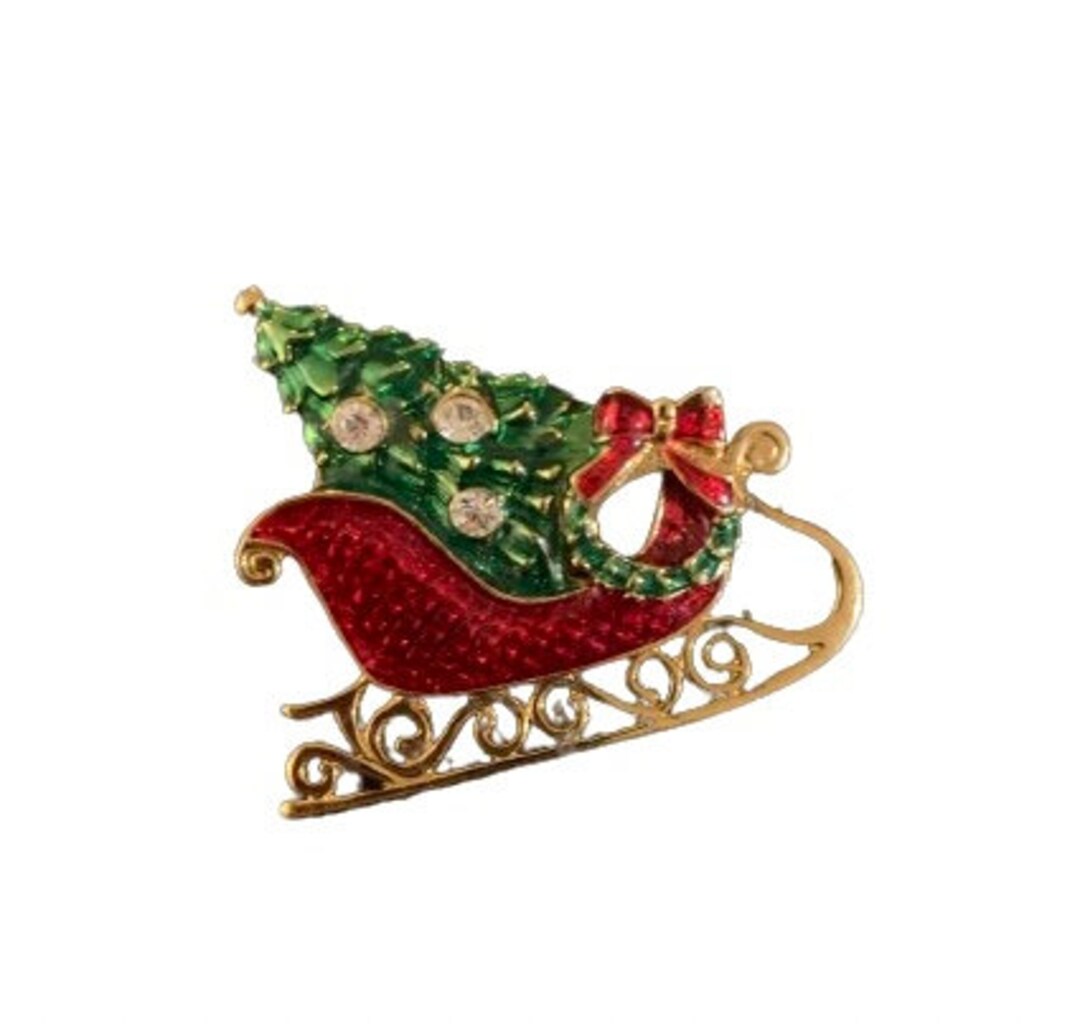 Lot De 8 Broches De Noël Avec Strass - Broche Merry Christmas