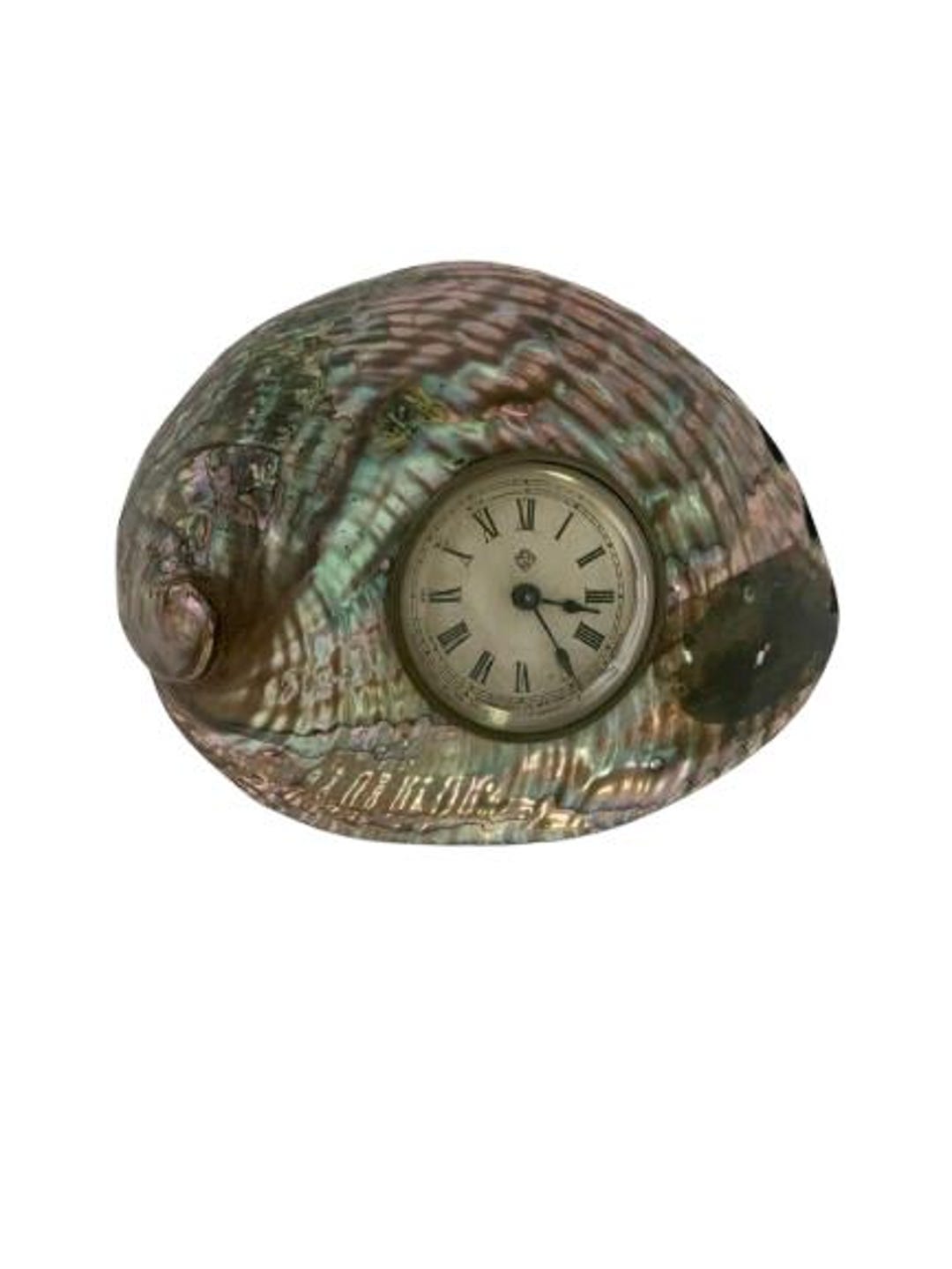 Abalone Shell Desk Clock Ansonia Clock Co. New York - Etsy