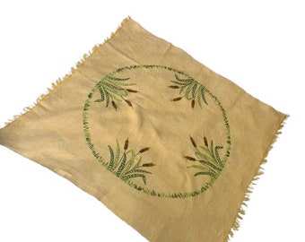 Water Reeds Yellow Bridge Tablecloth