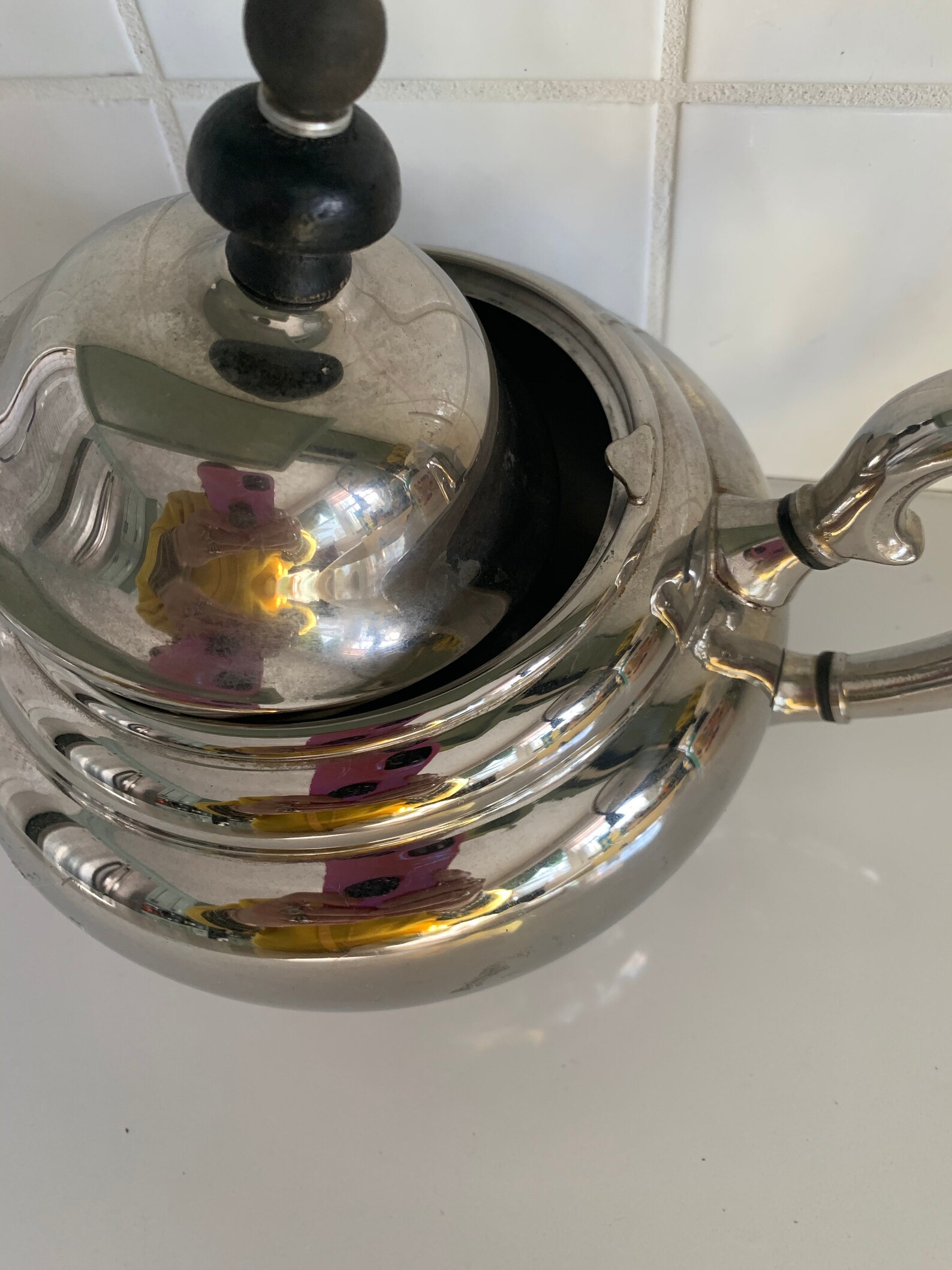 Four Cup Tea Ball Tea Pot // Landers Frary and Clark Silver Etsy