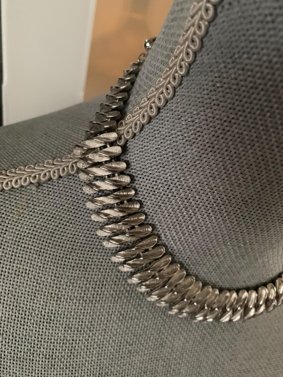 Kramer Brushed Silver Link Necklace - image 4