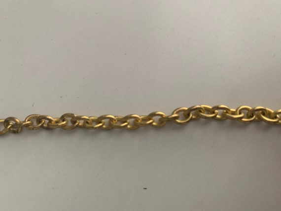 Kenneth J Lane Hammered Gold Emerald Necklace - image 4