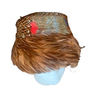 1960s Multi Color Feather Bucket Hat