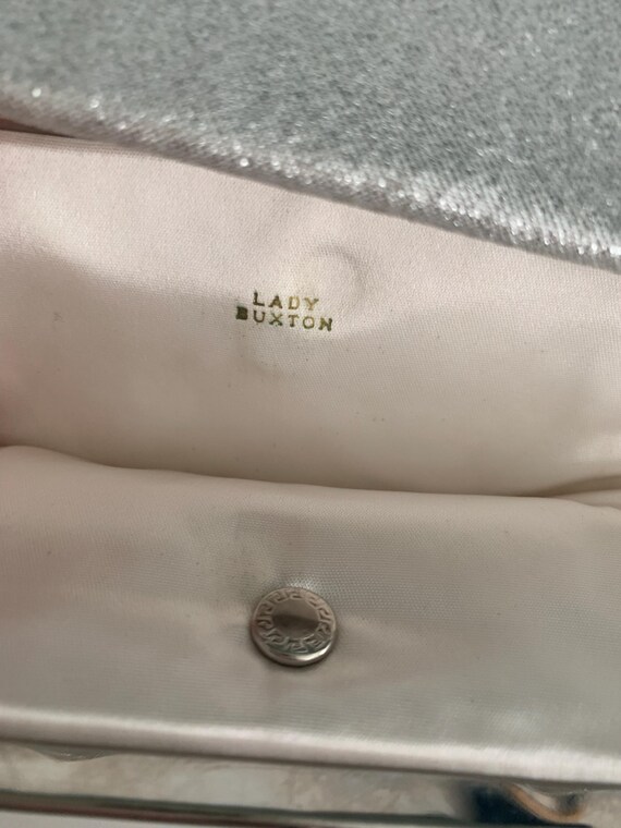 1960s Lady Buxton Silver Lame Clutch Purse - image 10