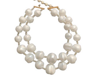 Marvella Chunky White Balls Necklace Choker