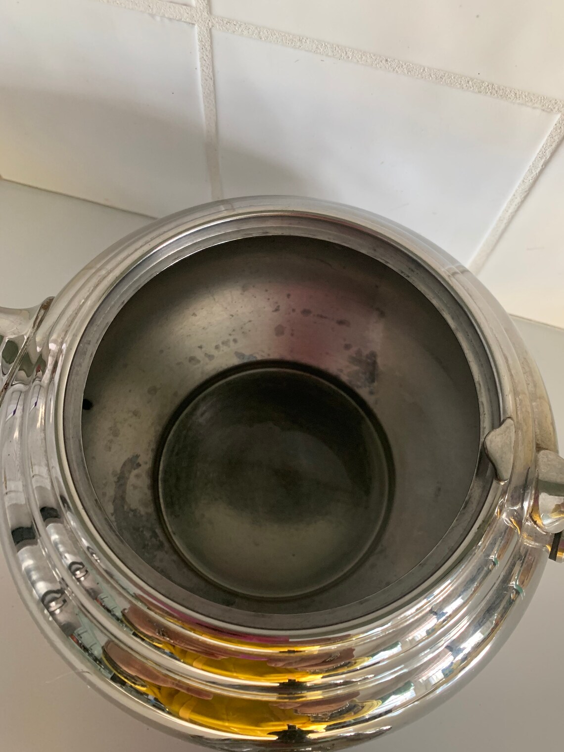 Four Cup Tea Ball Tea Pot // Landers Frary and Clark Silver Etsy