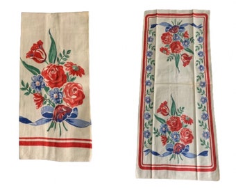 1950s Cannon Flower Print Towel // Mid Century Retro Home