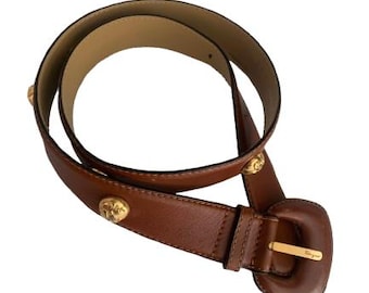 Cinturón de piel marrón Salvatore Ferragamo