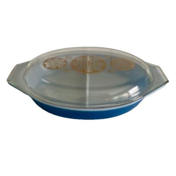 MCM Promotional Pyrex Divided Covered Casserole