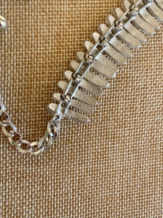 Kramer Brushed Silver Link Necklace - image 3