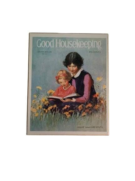 Retro Good Housekeeping Cover Wall Plaque Jessie Wilcox Smith Art