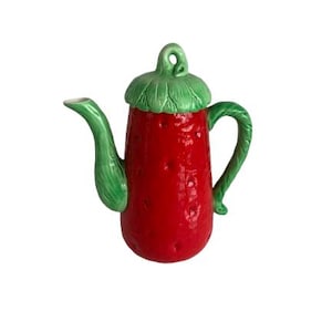 Shafford Strawberry Pot Thé Chocolat Chaud Café Les Fraises Poterie En Céramique De Collection