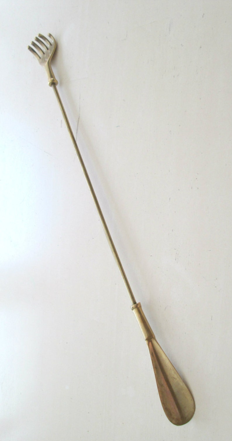 Brass Shoe Horn Back Scratcher Combo Etsy