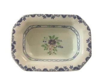 Calyx Ware Octagon Serving Bowl // Vintage Antique Adams English Ironstone