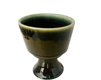 MCM Hull Drip Glaze Pedestal Planter