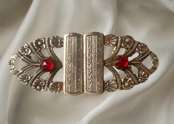 Art Deco German Silver Belt Buckle