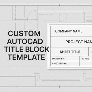 Benutzerdefinierte Autocad-Titelblock-Vorlage | Personalisierte CAD-Zeichnung Border Layout | Architektur Technik Design | DWG-Download