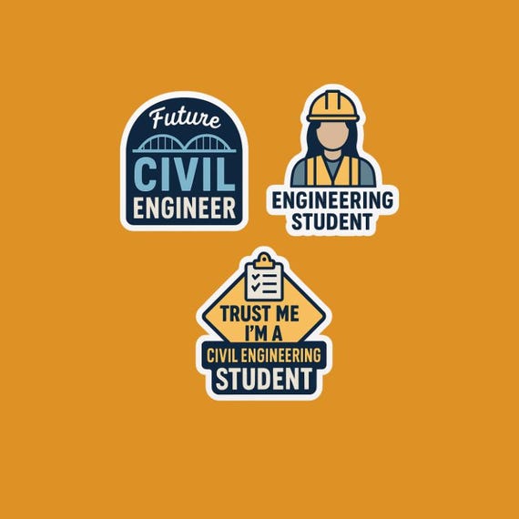 Civil Engineer Logo Sticker