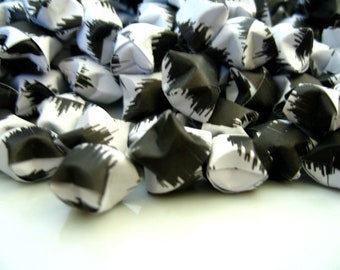 Black and White Stars, Origami Lucky Star , Weeding Origami Stars, Handmade, Paper Goods, Wedding Color