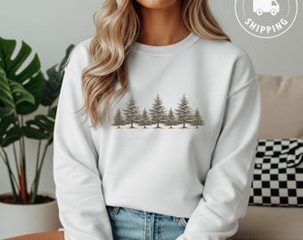 Kiefernwald Sweatshirt | Gemütliches Weihnachtsgeschenk