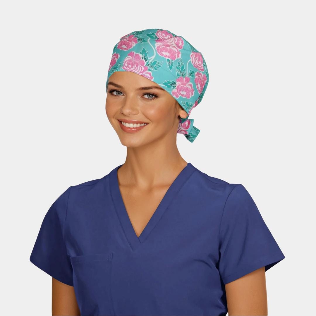 Pixie Caps English Rose Garden - Pixie Scrub Caps - Etsy